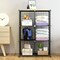 YCOCO Cube Storage Organizer,6 Cube Closet Organizers and Storage,Wire Metal Grids Bookshelf,Stackable Modular Shelves,Cube Storage Organizer Bins for Home,Office,Kids Room,Black